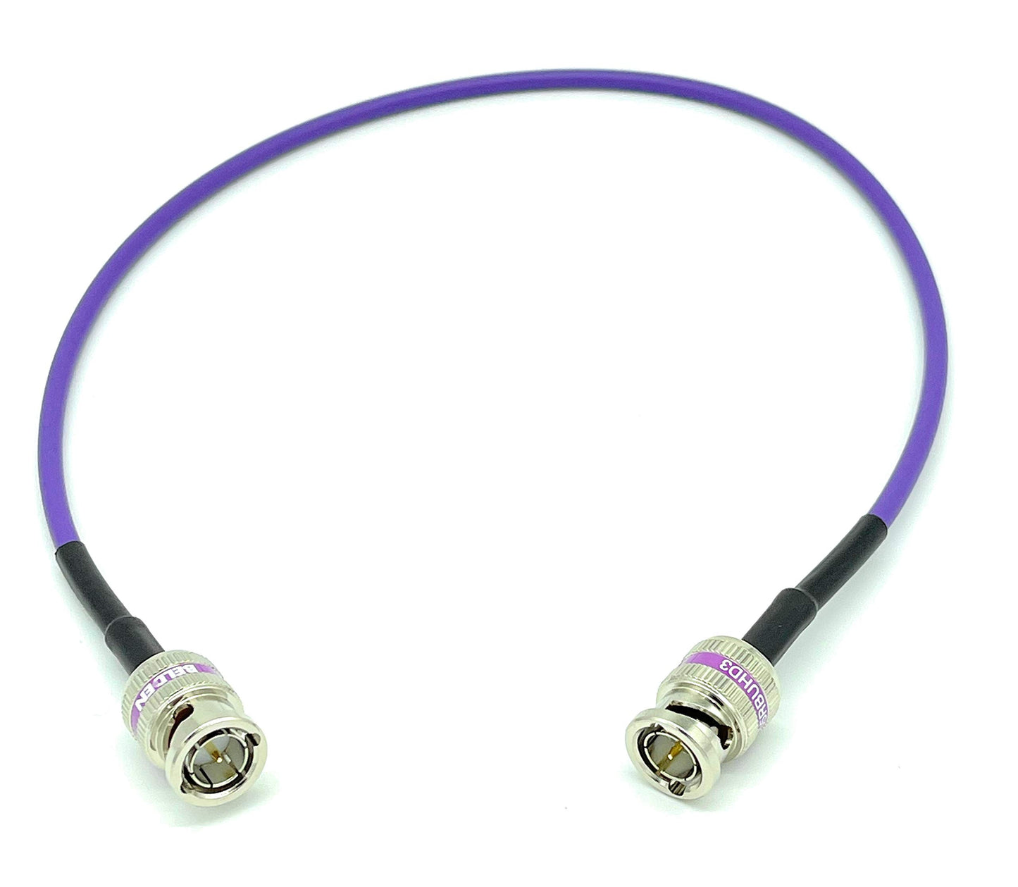 AV-Cables 12G 4K HD SDI BNC - BNC Cable 4855R Mini RG59 (6ft, Violet)
