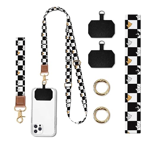 DARUIXZ Phone Lanyard Crossbody Wrist Strap, Universal Adjustable Neck Strap for Phone Case Keys ID Badges, Phone Accessories Travel Essential