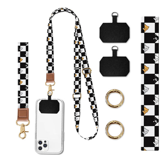 DARUIXZ Phone Lanyard Crossbody Wrist Strap, Universal Adjustable Neck Strap for Phone Case Keys ID Badges, Phone Accessories Travel Essential