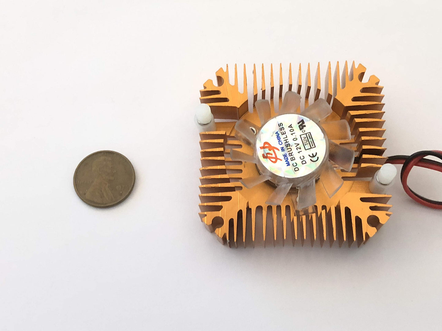 4 Pieces copper 12v 55mm 2PIN Aluminum Cooling Fan Heatsink Cooler VGA CPU A8
