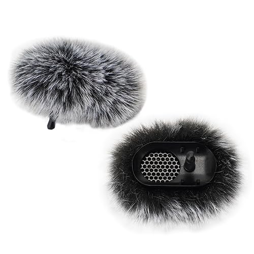 FONDFRAMORY Microphone Windscreen for DJI Mic 2, Furry Wind Muff Compatible with DJI Mic 2, Fur Microphone Cover Pop Filter Sound Insulation (2