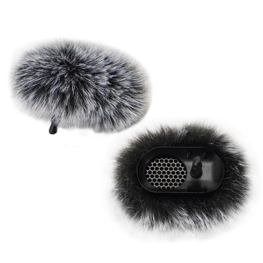 FONDFRAMORY Microphone Windscreen for DJI Mic 2, Furry Wind Muff Compatible with DJI Mic 2, Fur Microphone Cover Pop Filter Sound Insulation (2