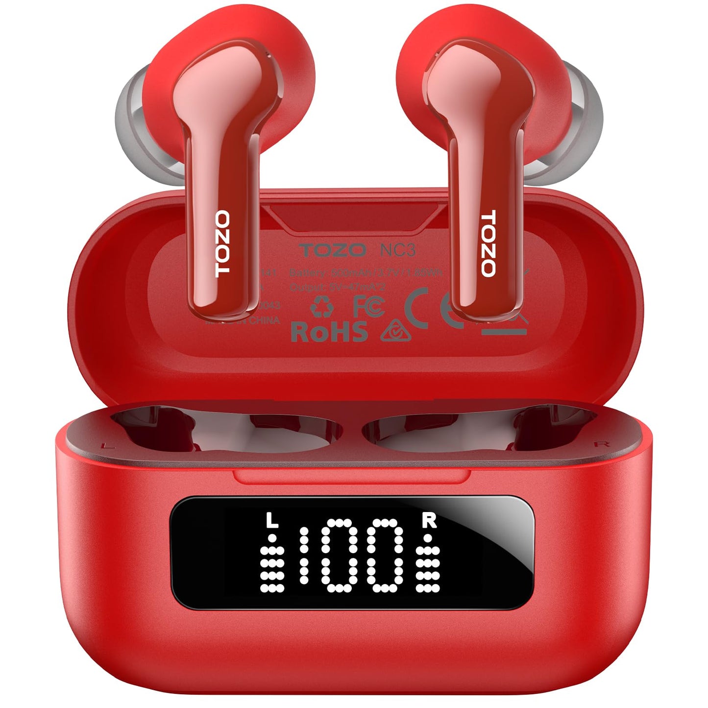 TOZO Hybrid Active Noise Cancelling in Ear Wireless Earbuds, 68H Playtime