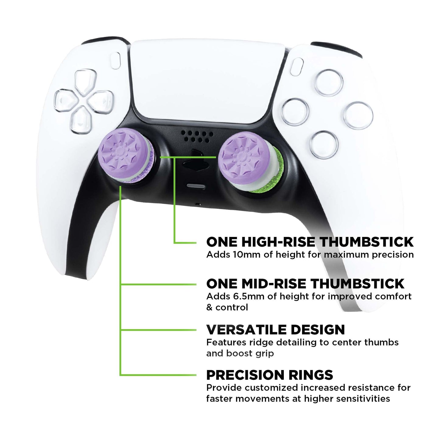 KontrolFreek Aim Boost Kit for PlayStation 5 (PS5) and PlayStation 4 (PS4) Controller | Includes Performance Thumbsticks and Precision Rings | Galaxy
