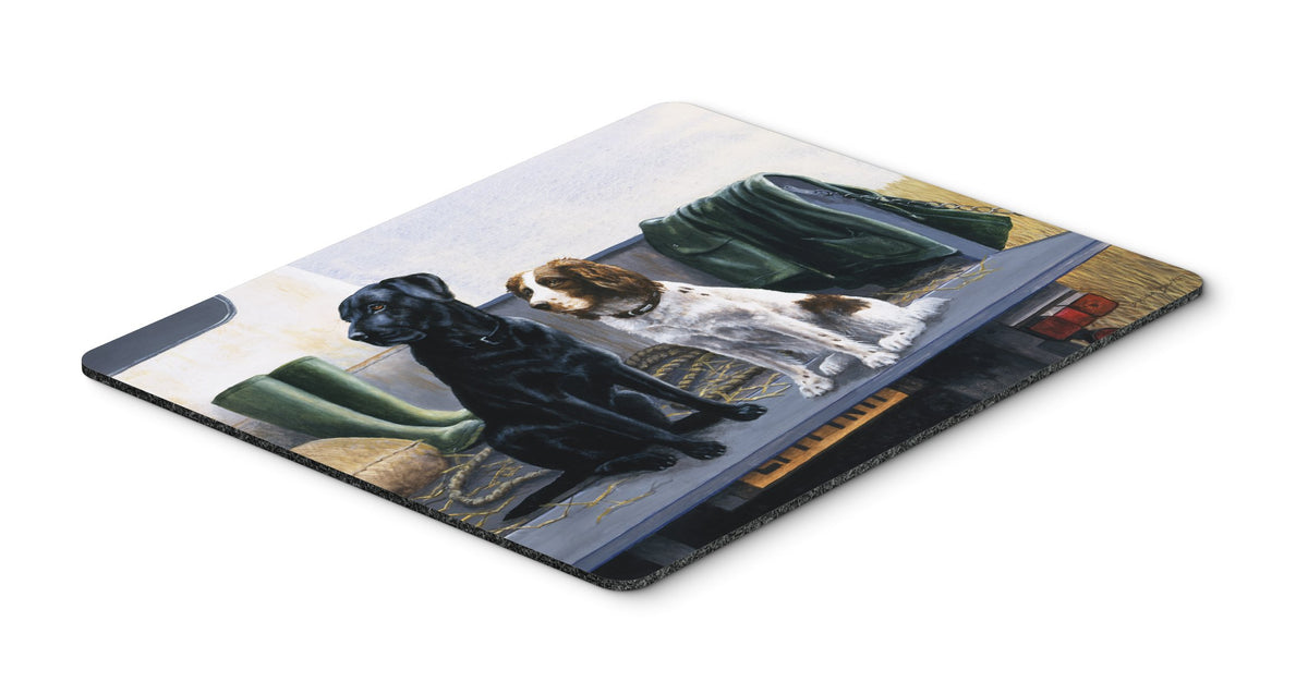 Caroline's Treasures BDBA0341MP On The Tailgate Labrador and Springer Spaniel Mouse Pad, Hot Pad or Trivet for Home Office Gaming Working Computers