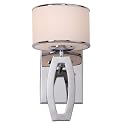 SAFAVIEH Lighting Collection Lenora Modern Chrome Bedroom Bathroom Vanity Hallway Foyer Living Room Wall Sconce Set of 2 (LED Bulb Included)
