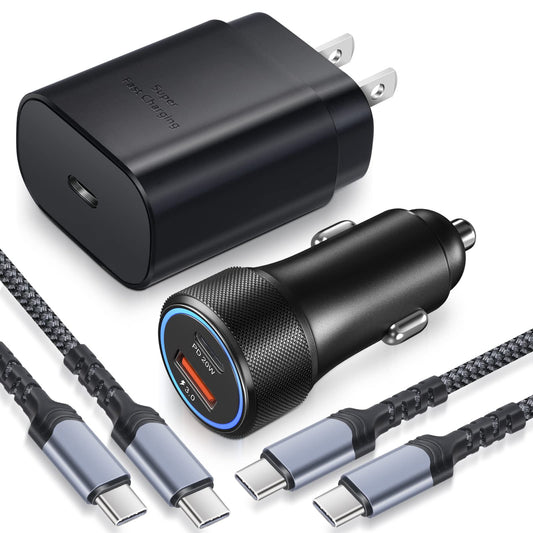 Super Fast Charger Type C,Bangfun 25W USB C Wall/Car Charger Adapter for Samsung Galaxy S25/S24/S23/S22 Ultra/S21/S20 fe/S10,Note
