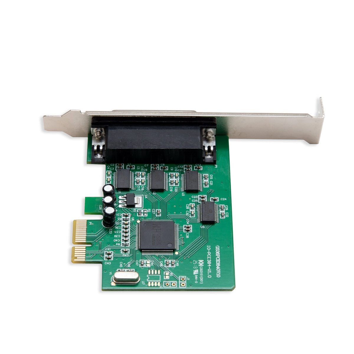 IO Crest 4 Serial Ports PCI-e Controller Card with Fan-Out Cable and Bundled with Low Profile Bracket SI-PEX15038