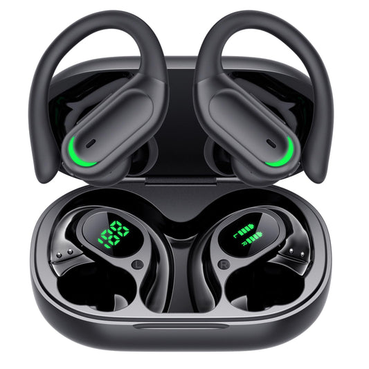 Wireless Earbuds Bluetooth 5.4 Headphones, 96hrs Playtime, Wireless Charging Case LED Display, Over Ear Headphones, ENC Noise Cancelling, Hi-Fi Sound