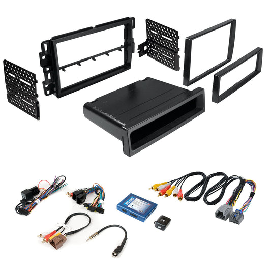 American International Chevy Silverado/Tahoe/Suburban/Yukon & GMC Sierra (2007-2013) Double DIN or Single ISO w/Pocket Radio Dash Kit, Retains SWC