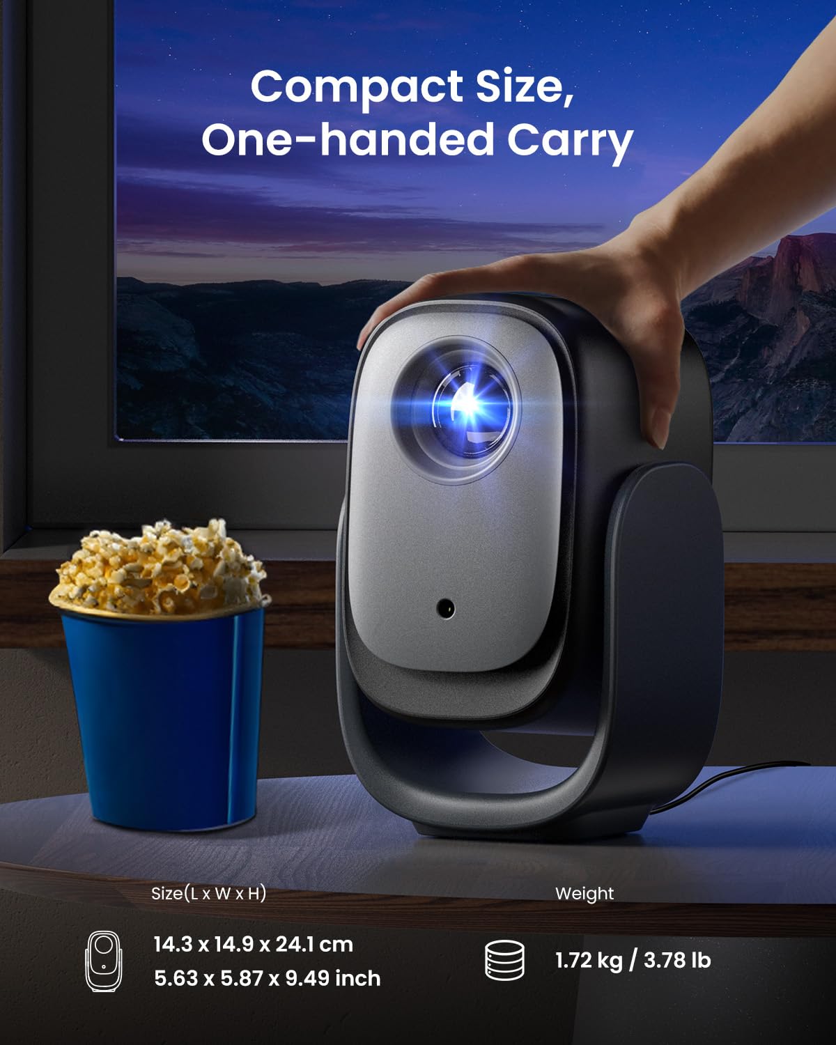 Dangbei N2 mini Projector with Wifi and Bluetooth, Netflix Officially Licensed, 1080P Smart Portable Projector Dolby Audio, Auto Focus, Auto Keystone