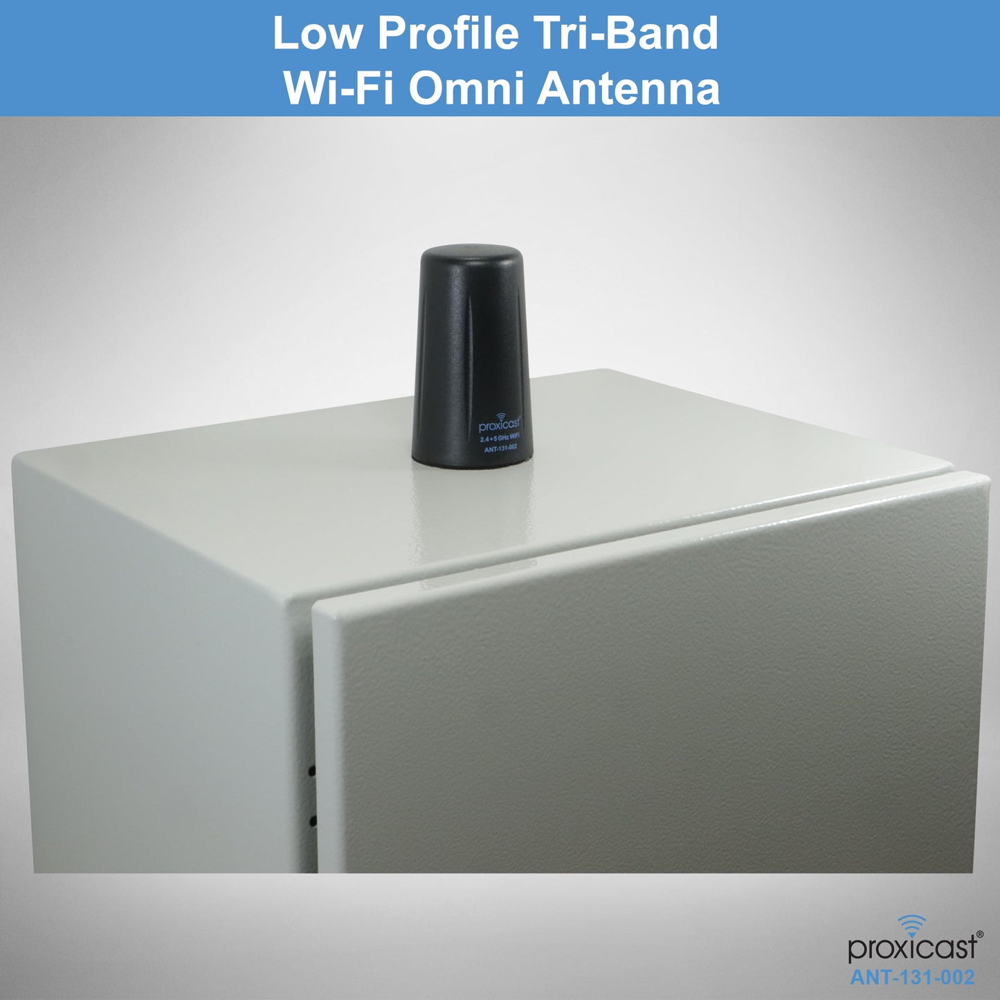 Proxicast Indoor/Outdoor Omnidirectional WiFi Antenna - Tri-Band 2.4/5.8/6 GHz - 3-5 dBi Gain - Vandal Resistant Low Profile Fixed Through-Hole Mount
