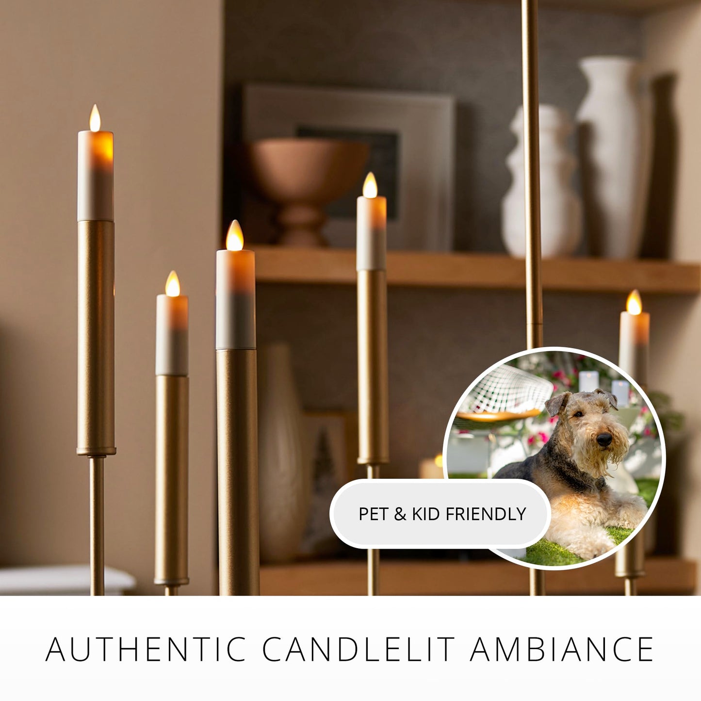 Luminara Set of 2 Pearl Ivory Flameless Candle E12 Taper Bulbs Flat Top - 1" x 4" for Chandeliers, Wall Sconces and Lighting Fixtures