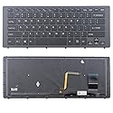 ndliulei New Laptop Backlit Keyboard (with Frame) Replacement for Sony Vaio Fit 15A Multi-flip PC, US Layout, Black Color
