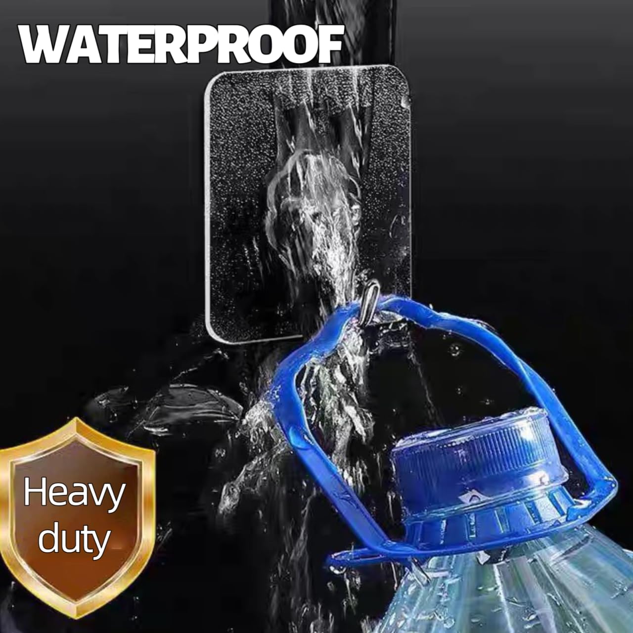 DDMY 24-Pack Transparent Adhesive Wall Hooks, 33lb Max, Reusable Waterproof Hooks for Kitchen, Bathroom, Curtains & Towels