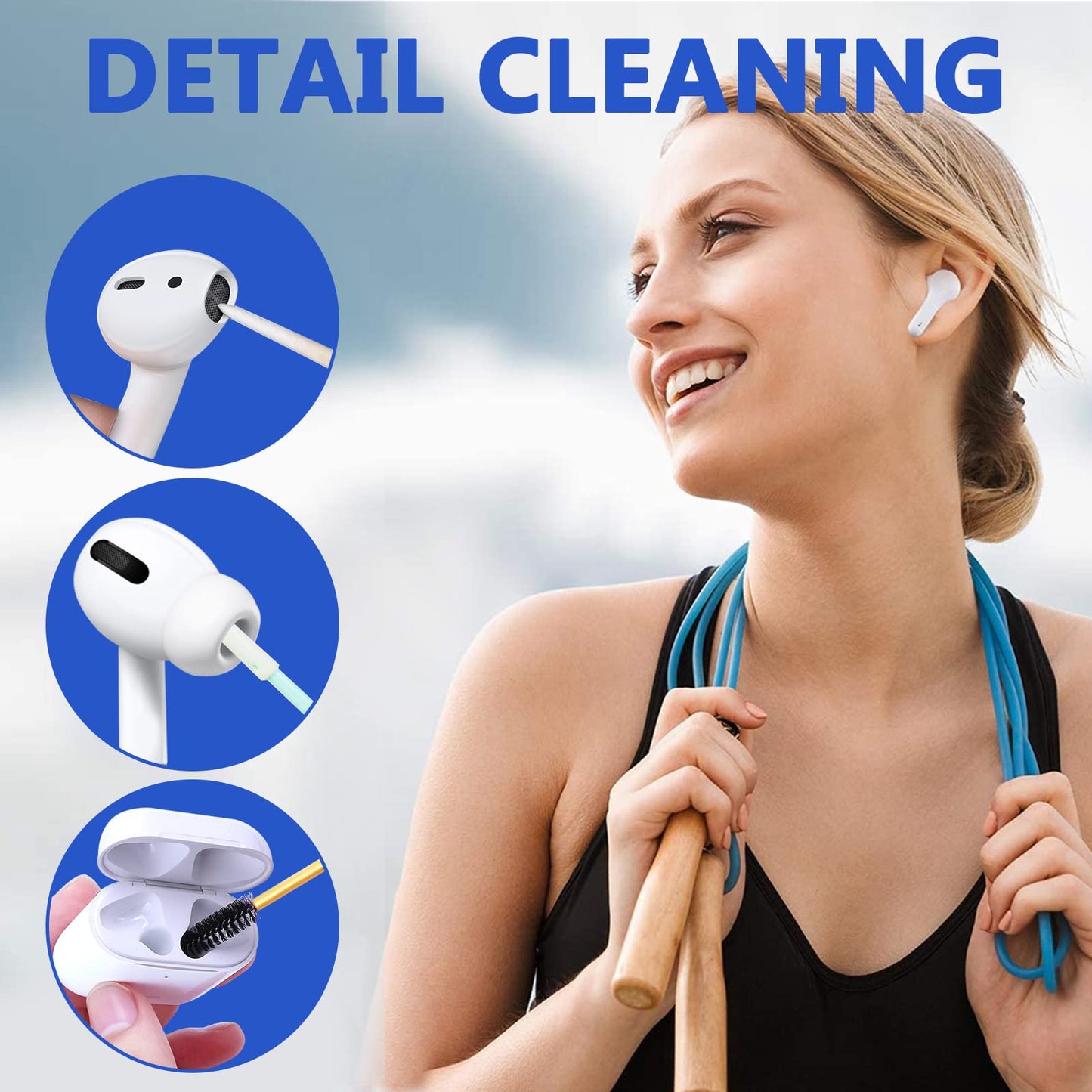 Cell Phone Cleaning Kit, Speaker Cleaner for iPhone, Charging Port Cleaning Tool, Electronic Cleaning kit, Compatible with Airpods Earbuds Camera USB