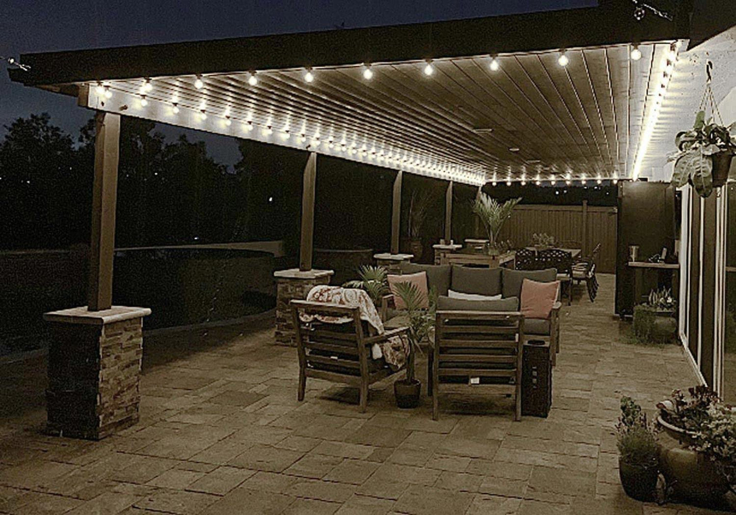 Novelty Lights 25 Pack G30 Glass LED Globe Bulbs, String Light Replacement Bulbs, E12 Candelabra Base, Energy Efficient Outdoor Patio Lighting, Pure