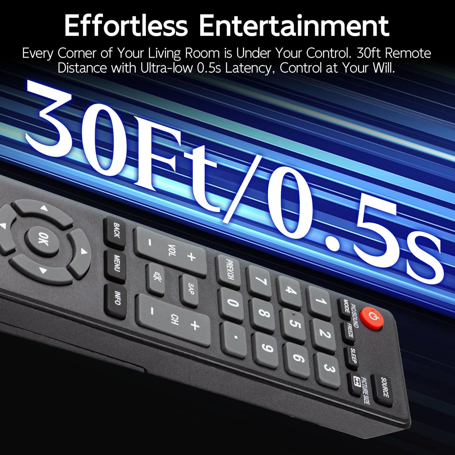NH305UD Remote Control Replacement for Emerson TV Remote, Universal Remote Control for Emerson TV LCD HDTV Models LF402EM6 LF461EM4 LF501EM4 LF501EM5F