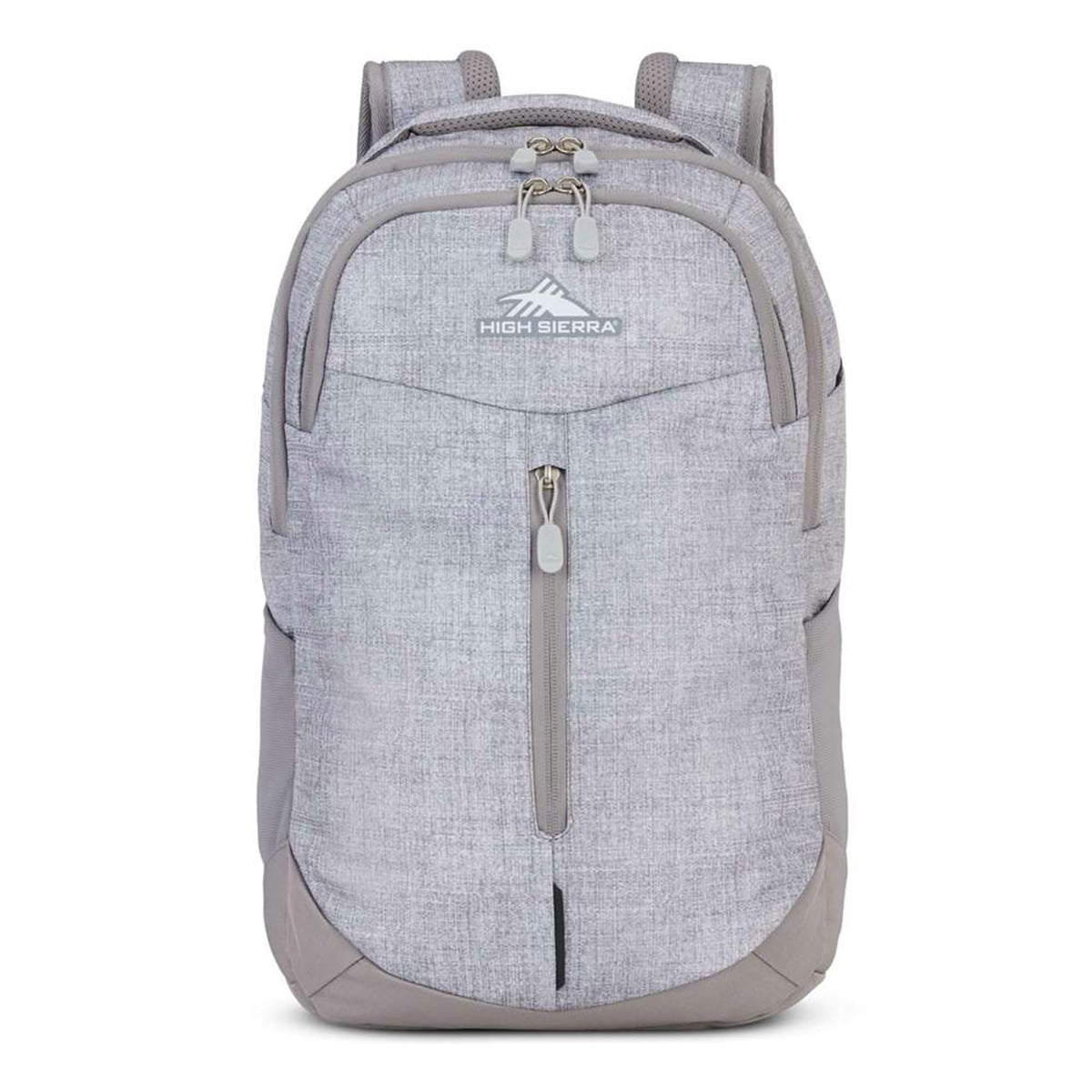 High Sierra Swerve Pro Adjustable Travel or Work Laptop Bookbag Backpack with Laptop Hammock and Water Bottle Compartments, Silver Heather