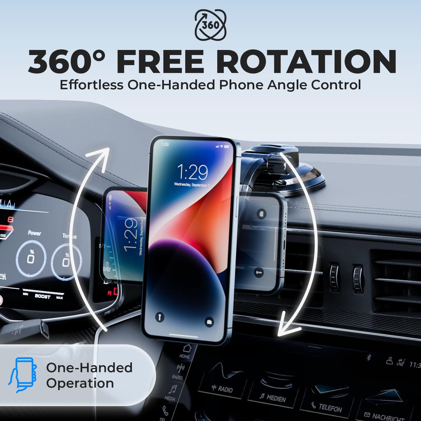 BESTRIX Phone Holder for Car, Magnetic Car Phone Mount | Dashboard Car Phone Holder Compatible with iPhone 15, 14,13,12,11Pro,Xr,XS Pro MAX Galaxy S24