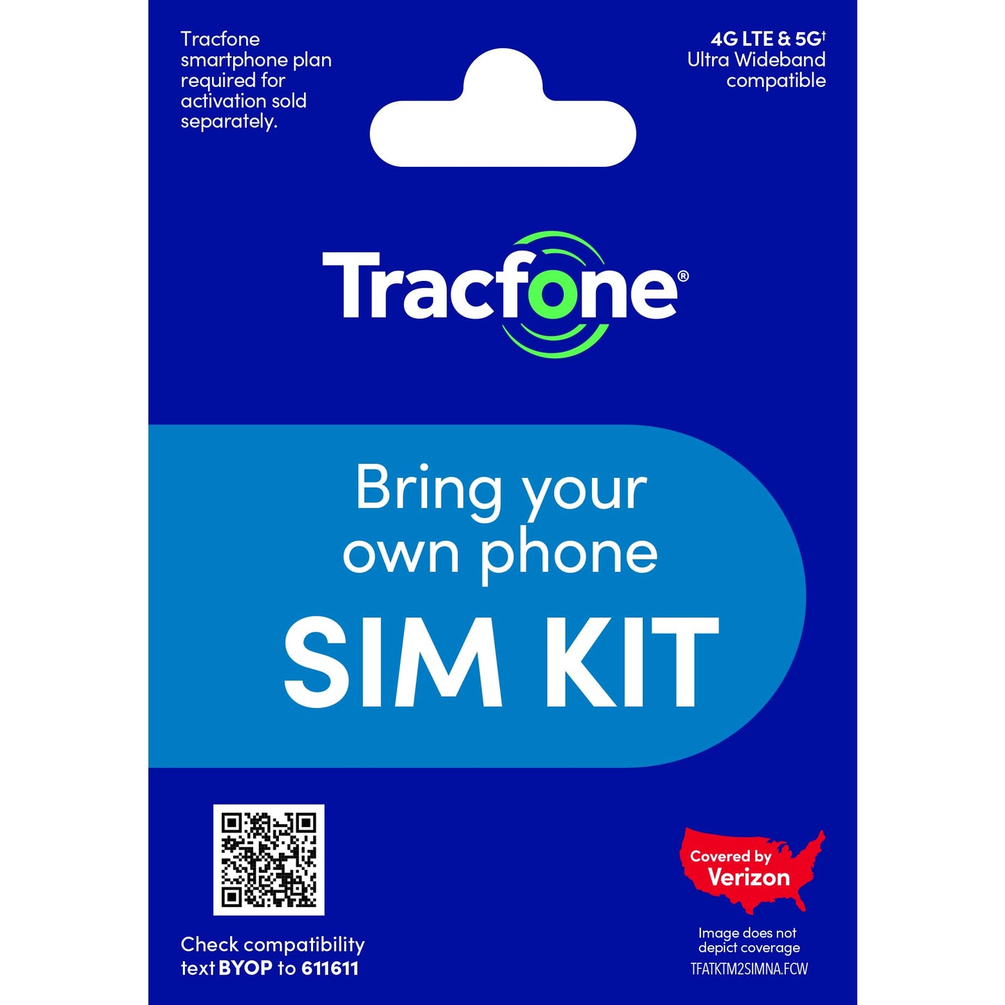 Tracfone - US Prepaid SIM Card (3 in 1) | Bring Your Own Phone Kit | Phone Plans Starting at $15/mo up to $50/mo | Nation-Wide 4G LTE/5G Coverage