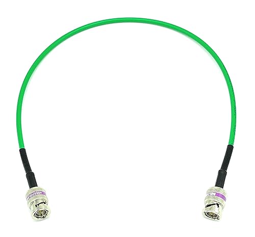 AV-Cables 12G 4K HD SDI BNC - BNC Cable 4855R Mini RG59 (1.5ft, Green)