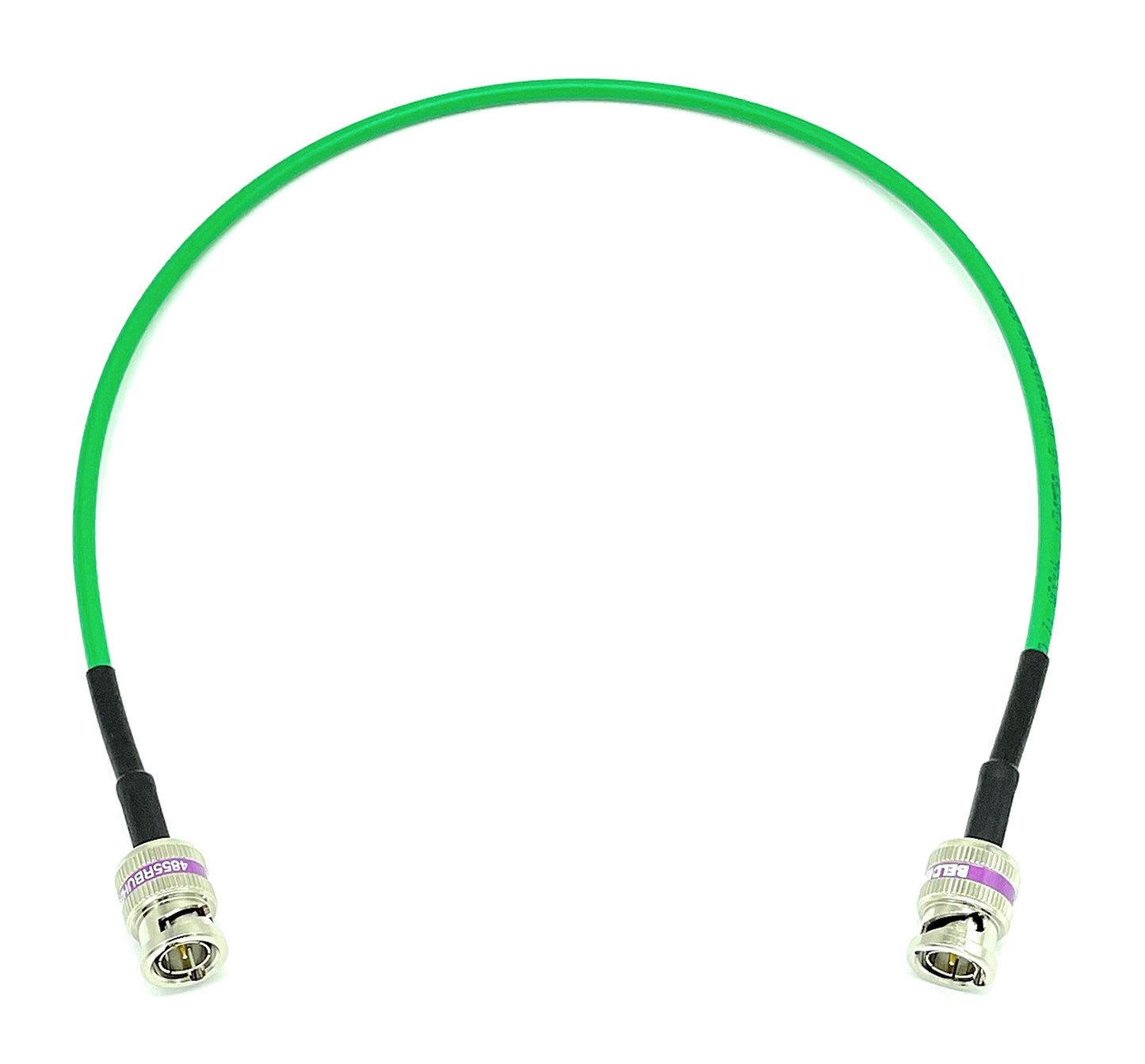 AV-Cables 12G 4K HD SDI BNC - BNC Cable 4855R Mini RG59 (1.5ft, Green)