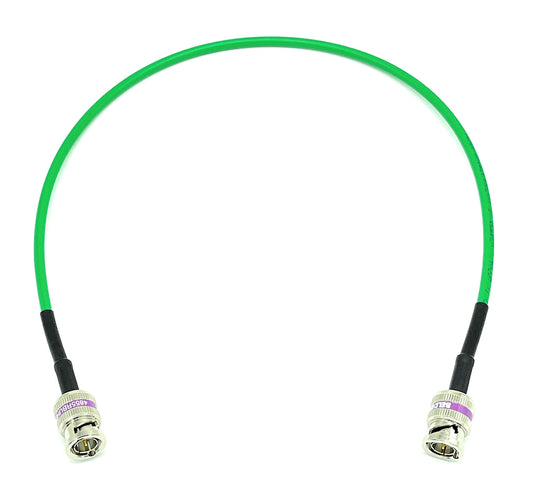 AV-Cables 12G 4K HD SDI BNC - BNC Cable 4855R Mini RG59 (1.5ft, Green)