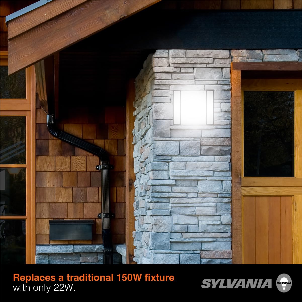Sylvania 9" Hi-PerformaceLED Wall Sconce Light, 22W, 5 CCT (2700/3000/3500/4000/5000K), 1730 LMS, 90 CRI, Frosted - 1 Pack (65571)