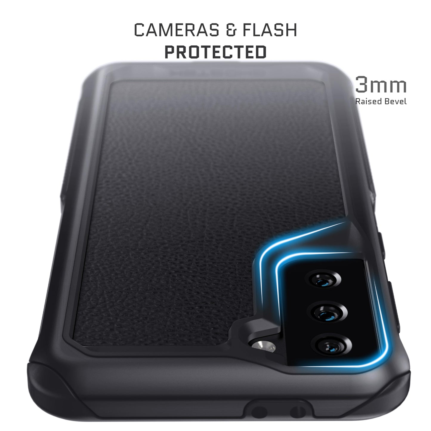 Ghostek Atomic Slim S21 Plus Case with Protective Aluminum Metal Bumper and Leather Back Tough Rugged Heavy Duty Shock-Absorbent Protection Designed