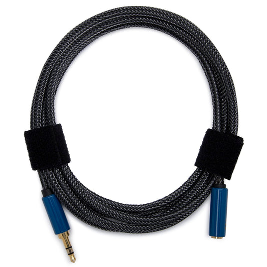 Knox Gear Nylon Braided 3.5mm Male-Female Audio Extension Adapter Cable (6-Feet)