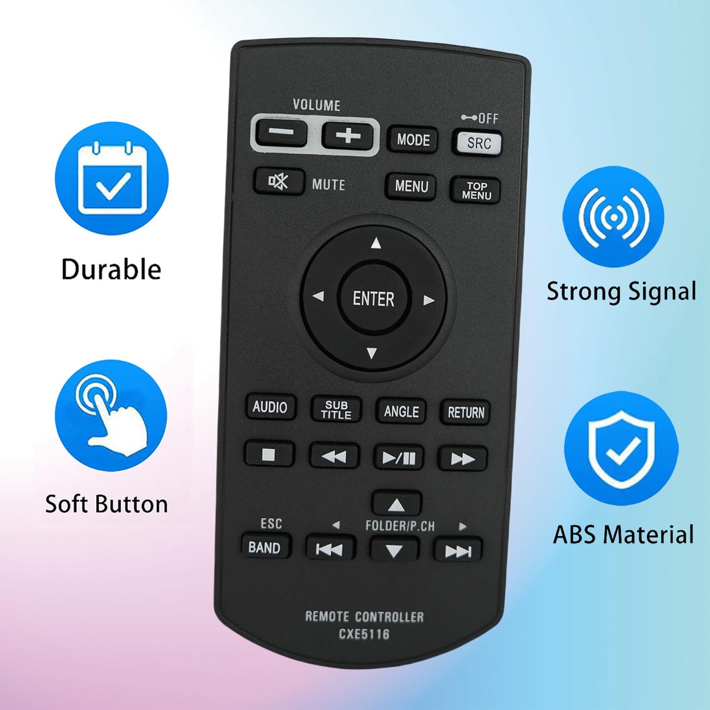 Replacement Remote Control for Pioneer AVH-2550NEX AVH-2500NEX AVIC-5200NEX Car CD DVD RDS AV Receiver
