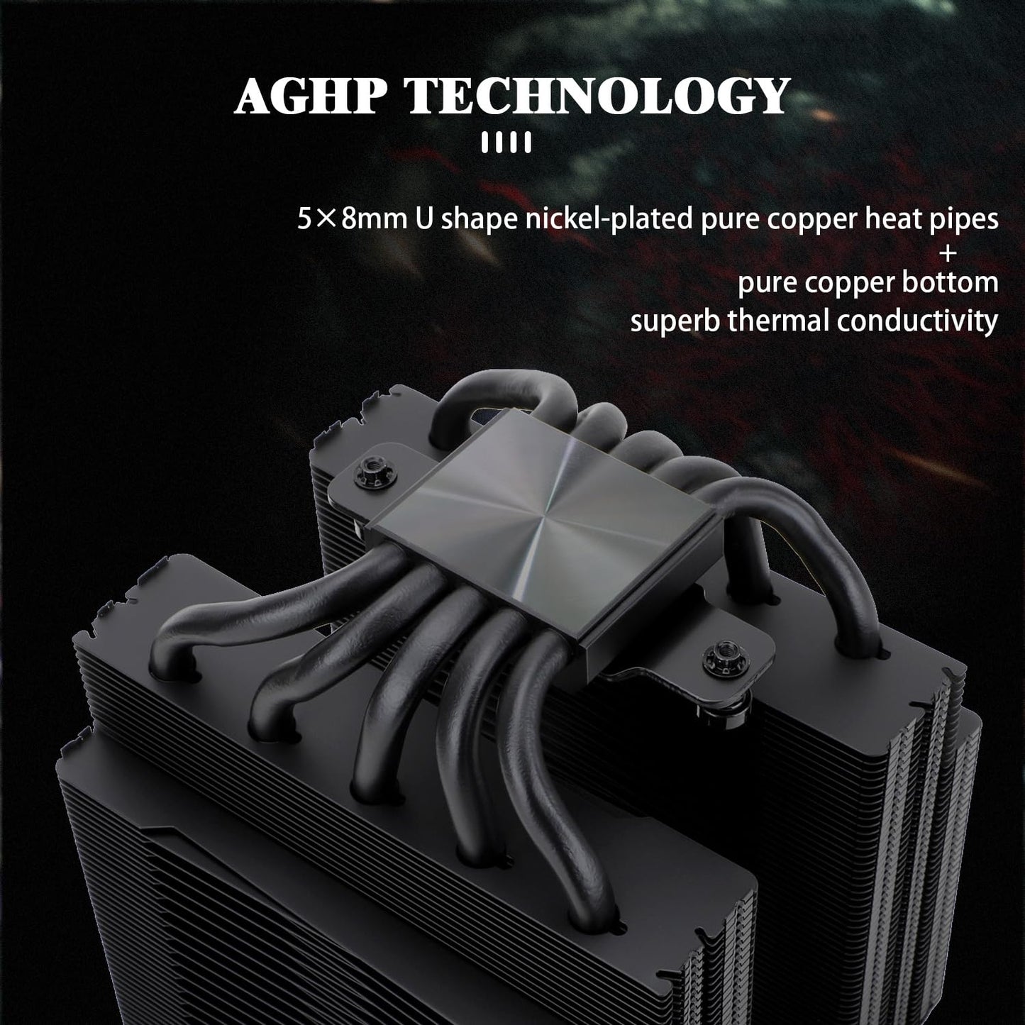 Thermalright FC140 Black CPU Air Cooler,Dual Tower 5 Heat Pipe,TL-D14X-B and TL-C12PRO PWM Fan,Aluminium Heatsink Cover, AGHP Technology, for AMD