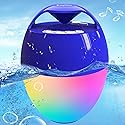 Portable Bluetooth Pool Speakers,Hot Tub Speaker with Colorful Lights,IP68 Waterproof Floating Speaker,360° Surround Stereo Sound,85ft Bluetooth