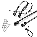 Nylon Universal Cable Tie Buckle, Heavy Duty Self-Locking Zip Ties, UV-Resistant Plastic Fasteners for Car Repair, Wire Bundling, Home&Garage Cable
