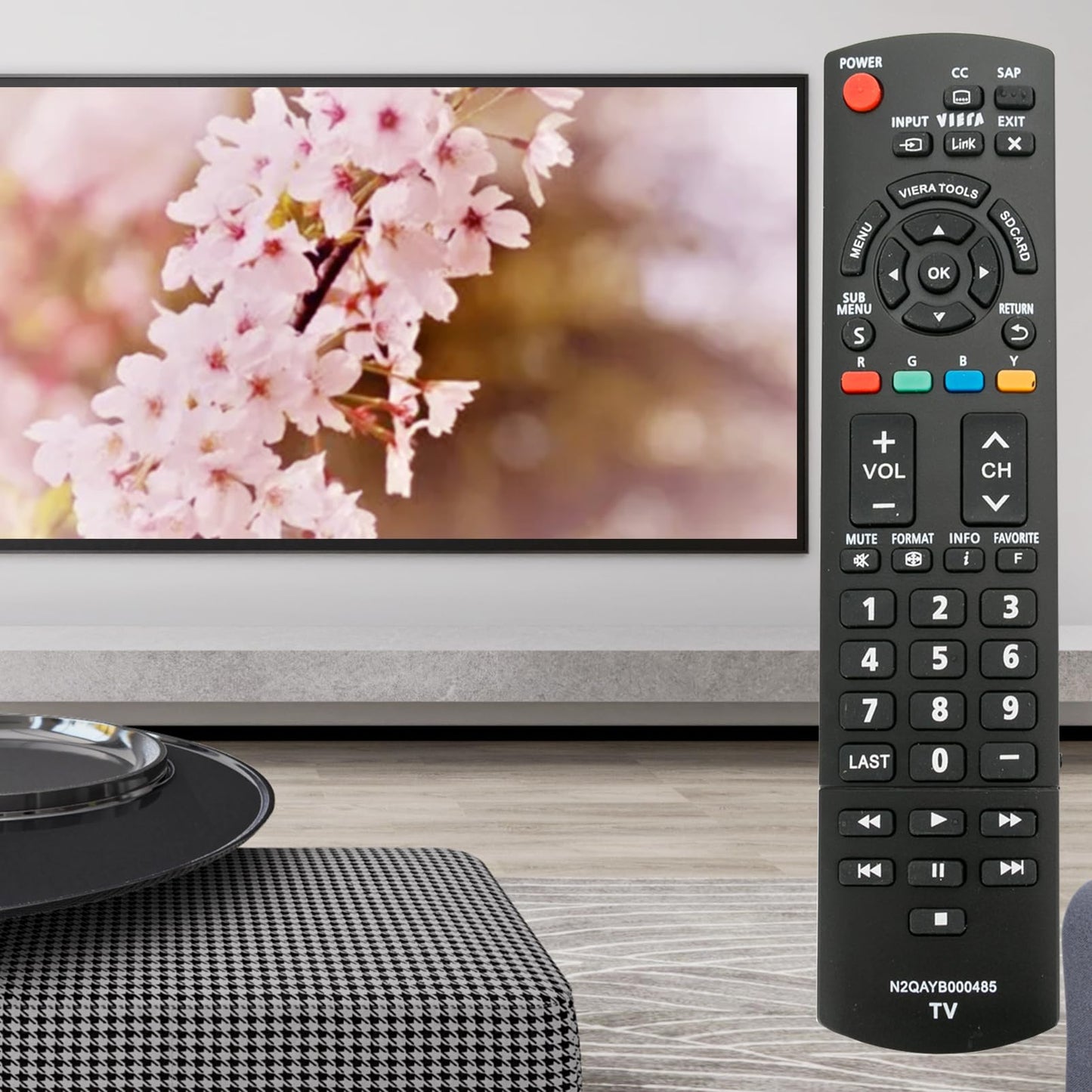 N2QAYB000485 Replace Remote Control fit for Panasonic 32" ~ 85" LED LCD Plasma Viera TV TC-42LD24 TC-42LS24 TC-42PS14 TC-54PS14 TH-32LRU5 TH-42LRU50