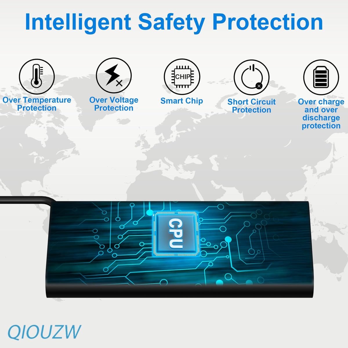 QIOUZW 65W USB C Laptop Charger Compatible with HP Spectre X360 Elitebook Omnibook Envy Chromebook Elite x2 Fast Charing Travel Type C AC Adapter