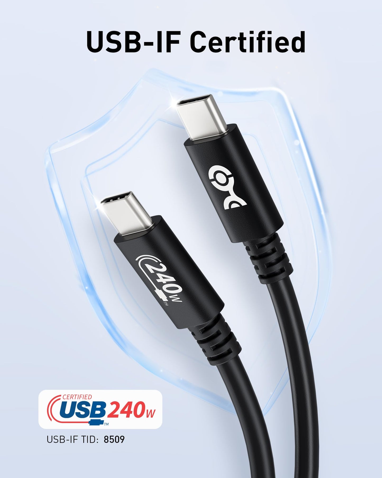 Cable Matters [USB-IF Certified] 240W USB C Cable - 6.6ft, Up to [240W Charging, 480Mbps], No Video Support, USBC Charger Cable/USBC Charging Cord