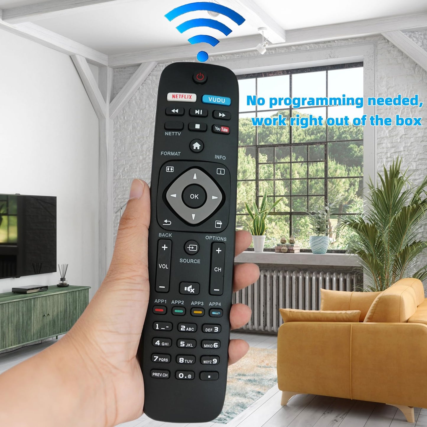 Replacement Remote Control for 55PFL5901/F7 55PFL5402/F7 40PFL4609/F7A 40PFL4909/F7A 49PFL4909/F7B Philips Smart TV