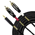 Mogami GOLD 3.5-2RCA-10 Stereo Audio Y-Adapter Cable, 3.5mm TRS Plug to Dual RCA Plugs, Gold Contacts, Straight Connectors, 10 Foot