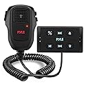 Pyle Wireless BT Audio Controller Kit, Marine Bluetooth Receiver & Adapter with Remote Control, Compact Microphone for Onboard Audio Entertainment