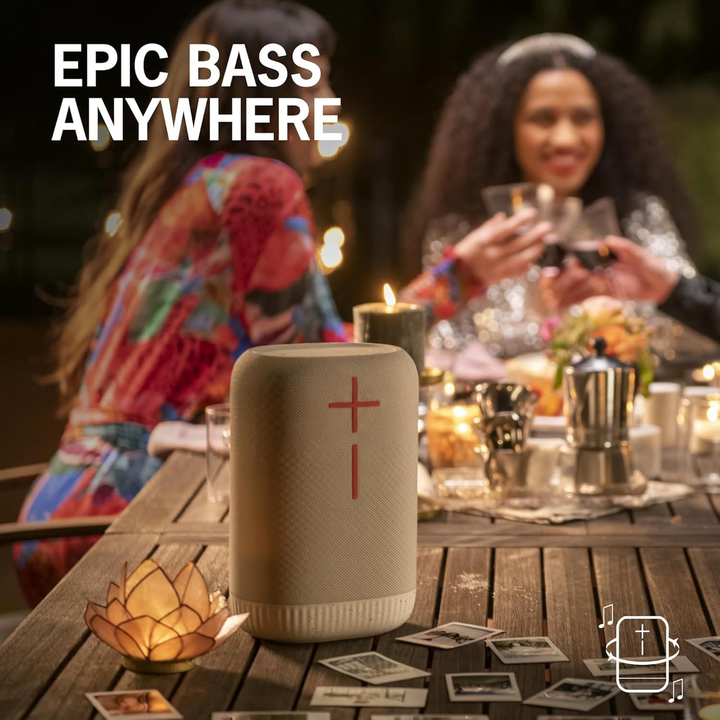 Logitech Ultimate Ears EPICBOOM, Portable Wireless Bluetooth Speaker, Big Bass and Immersive, IP67 Waterproof, Floatable, 17 Hour Battery, 180 ft