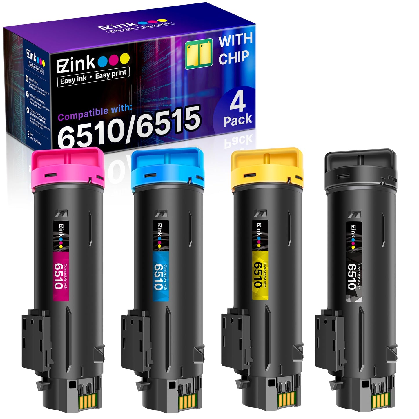 E-Z Ink Phaser 6510 Toner Cartridge 106r03474 106r03477 106r03478 106r03480