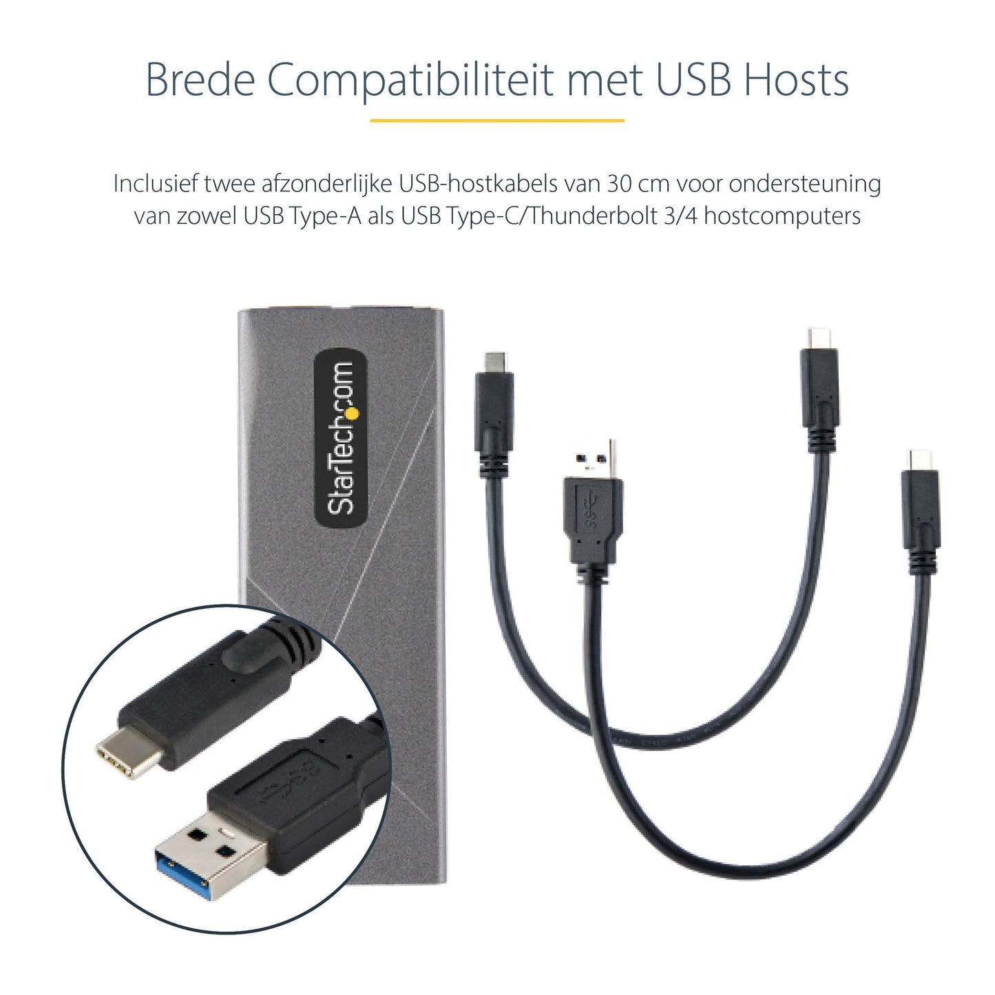 StarTech.com USB-C 10Gbps to M.2 NVMe or M.2 SATA SSD Enclosure - Tool-free External M.2 PCIe/SATA NGFF SSD Aluminum Case - USB Type-C&A Host Cables