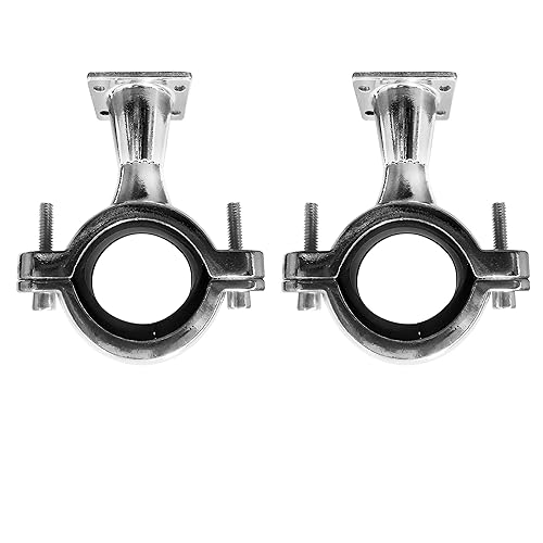 GoHawk Set of 2pcs(1Pair) 1-1/2 to 2 in. Roll-cage Bar Mounting Clamp Powersports Speakers AJ4 / AN4 / TJ4 / TN4 / AS5 / TS5 Series (Chrome)