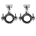 GoHawk Set of 2pcs(1Pair) 1-1/2 to 2 in. Roll-cage Bar Mounting Clamp Powersports Speakers AJ4 / AN4 / TJ4 / TN4 / AS5 / TS5 Series (Chrome)