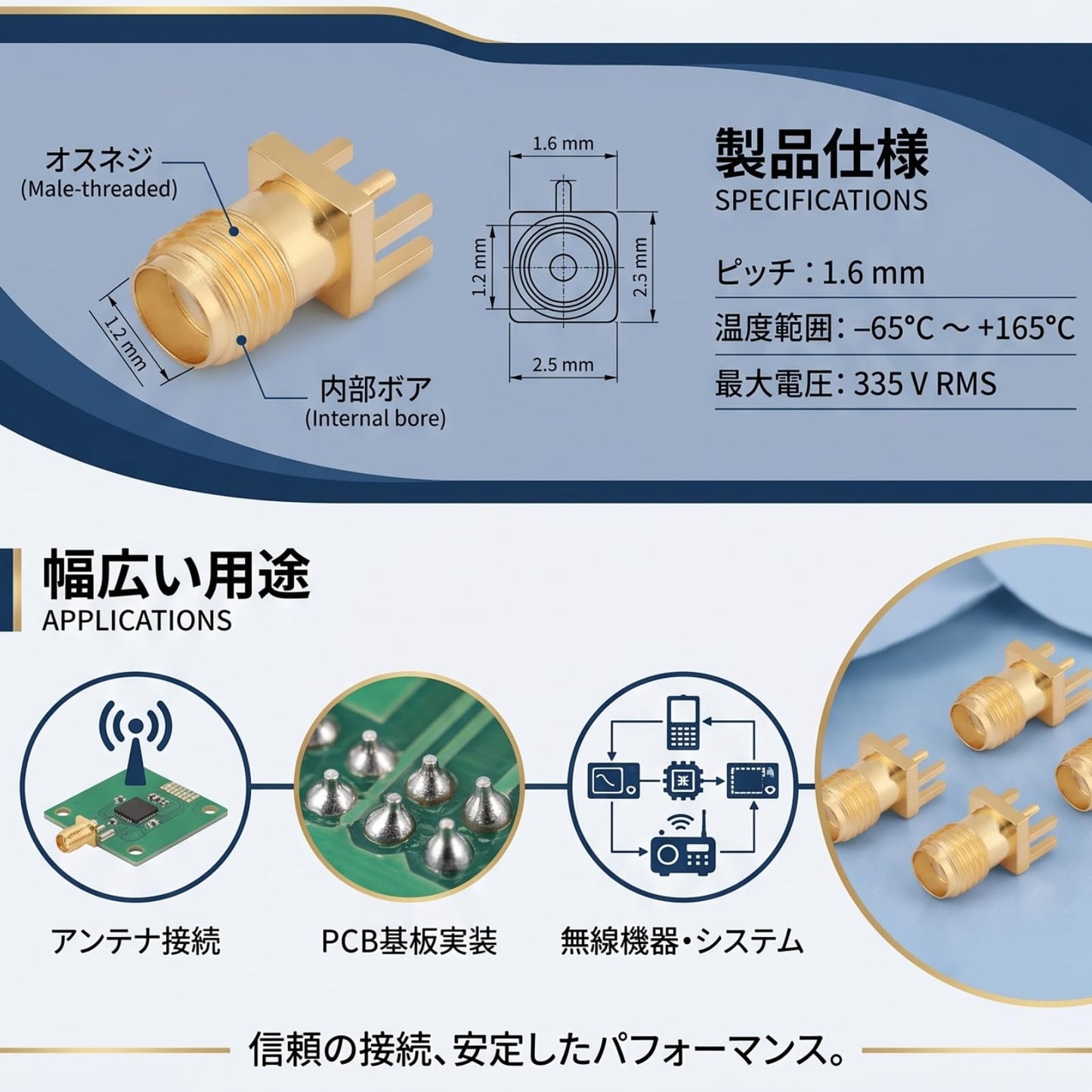 10Pcs SMA Female Jack Connector Brass PCB Clip Mount SMA Female Base
