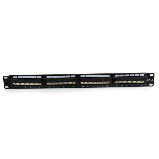 StarTech.com 24 Port 1U Rackmount Cat 6 110 Patch Panel - 45 Degree (C6PANL4524)