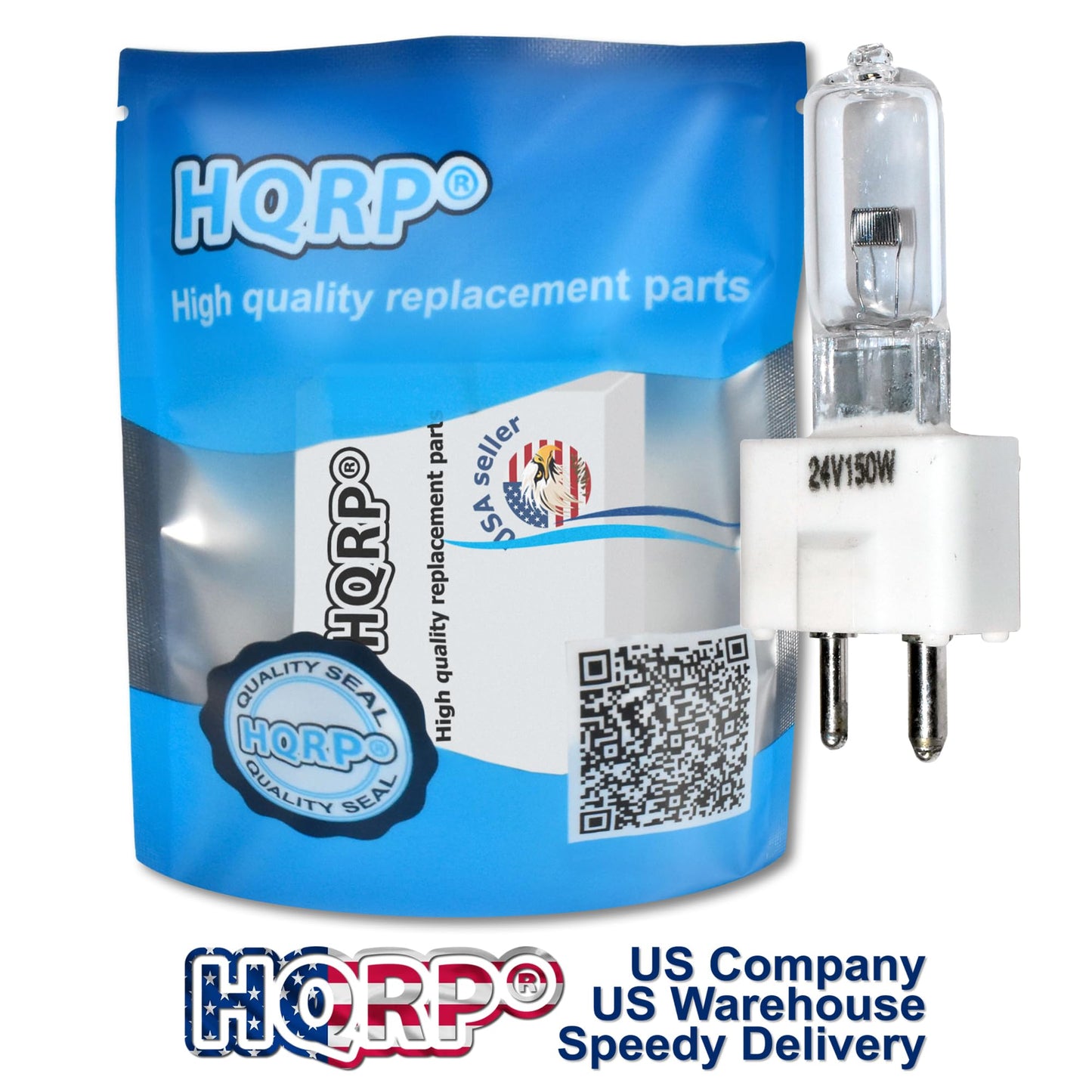 HQRP Halogen Bulb 24V 150W GY9.5 Compatible with Apollo/Efos/Faro Lamp