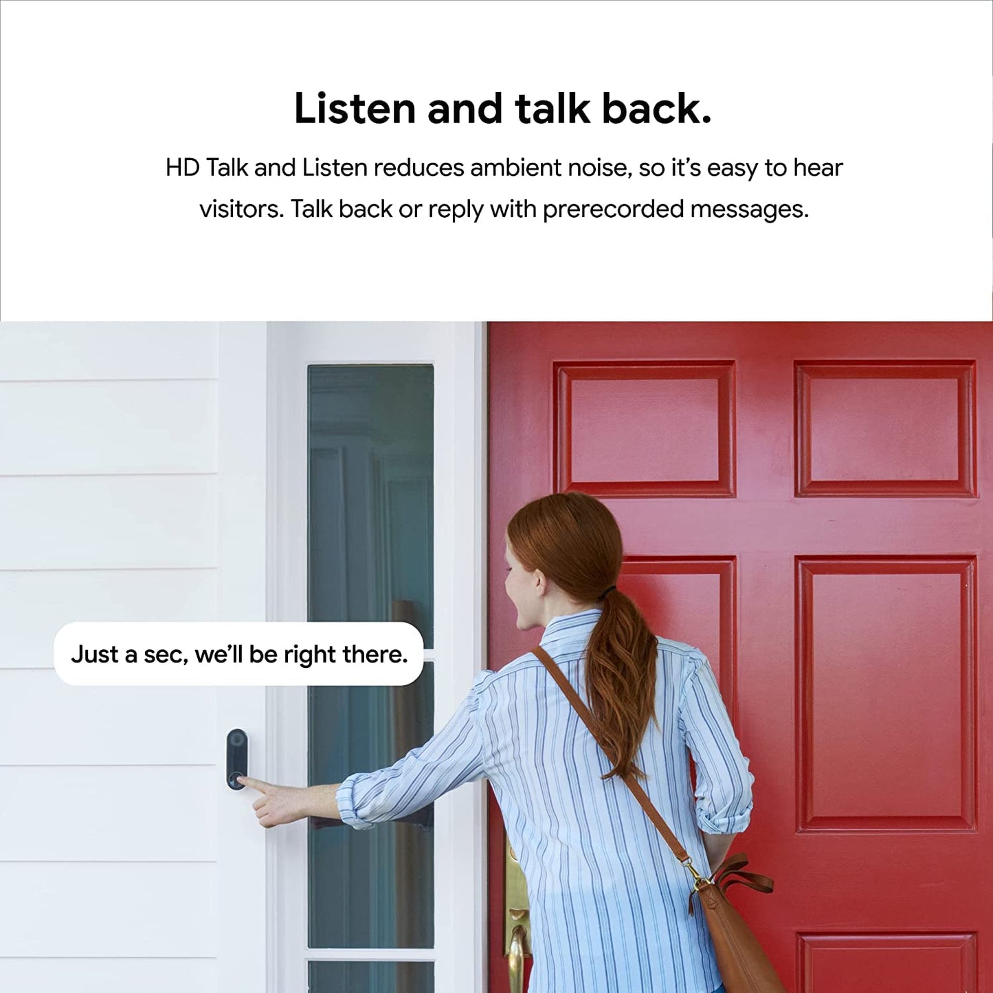Google indoor Nest Video Doorbell Camera 720p Wired (Renewed)